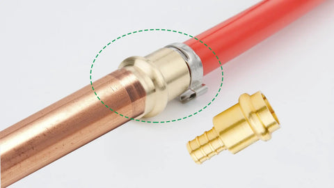 12 Pack One Half Inch Pro Press Fittings for PEX Adapter Copper to PEX B Pipe Lead Free Brass Crimp Couplings for Hot And Cold Water Systems