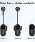Digital display of UHF Wireless Flute Microphone System with Receiver and Transmitter Crystal Clear Audio 160ft Range