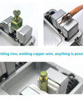 Heavy Duty Aluminum Welding Clamp With Temperature Resistant Jaw For Precise PCB Soldering And Mounting, Adjustable 11mm Chin