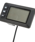 Real Time Battery Readout Electric Bike LCD Meter Panel for 36V Cycling with buttons and cable visible