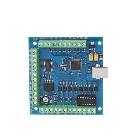 Green 4 Axis USB Motion Control Board With 100KHz Interface Pendant Handwheel MPG CNC And Robotics Controller High Precision Motion Card