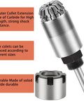 Quarter Inch Shank Router Bit Collet Extension Chuck Converter Adapter That Lets You Run One Half Inch And One Quarter Inch Shank Bits