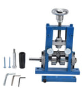 Dual Purpose Automatic Wire Stripper Machine For Copper Cable Works With Electric Drill Or Hand Crank High Speed Steel Jaw Strips 1Mm To 25Mm Wires Perfect For Diy Pros And Heavy Duty Electrical Jobs with metal frame components.