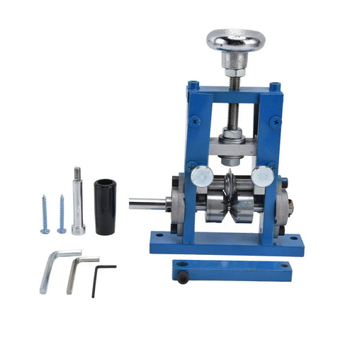 Dual Purpose Automatic Wire Stripper Machine For Copper Cable Works With Electric Drill Or Hand Crank High Speed Steel Jaw Strips 1Mm To 25Mm Wires Perfect For Diy Pros And Heavy Duty Electrical Jobs with metal frame components.