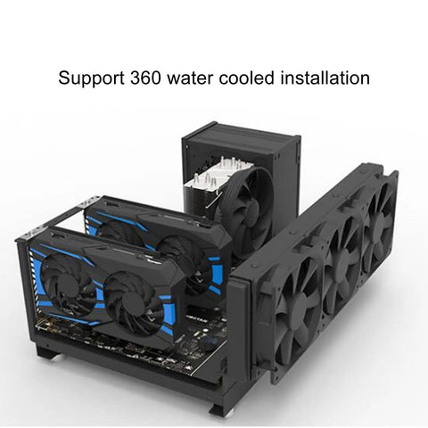 Open Frame ATX Motherboard Rack For DIY PC Builds With Handle, Supports ATX And MATX Motherboards, Fits Up To 256mm Graphics Cards