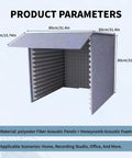 Heavy Duty Foldable Desktop Microphone Booth With 12mm High Density Honeycomb Acoustic Foam, 80cm cube, acoustic soundproof design.