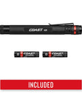 G20 Inspection Beam LED Penlight with handy pocket clip, two batteries, edge-to-edge brightness for defined area up to 9 meters