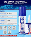 Cyanoacrylate Glue With Activator Kit Instant Bond For Woodworking Plastic And DIY Crafts Professional Grade Adhesive Display
