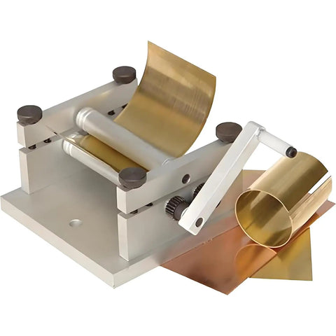 Badass Manual Plate Rolling Machine For Super Smooth Metal Sheet Bending Up To 2-1/4 Inches Wide And 1/8 Inch Thick Stainless Steel Jewelry Crafting Tool