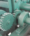 Close-up of gears and rotor in Badass Heavy Duty Electric Tube Pipe Bender Precision Roller Press, showcasing durable metal construction.