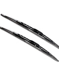 Heavy Duty Metal Frame Windshield Wiper Blades All Season Pair U Hook Adapter for clear visibility in any weather.