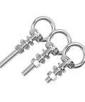 Heavy Duty Swivel Long Lifting Eye Bolt For Hoisting And Rigging Weatherproof And Rust Resistant Built To Handle Big Load Capacity Outdoor Ready Easy Install Ideal For Industrial Marine And DIY Rigging Tasks, M8 stainless steel, angled view