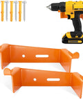 Heavy Duty Drill Holder 2 Pack Wall Mount Hook for Cordless Drills Universal Power Tool Organizer with screws included