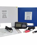 Vibe Meter Vibrometer For Machinery With RS232 Software And USB Cable Measures 0.01 To 400 mm/s For Onsite Quality Control, Commissioning, And Predictive Maintenance, with sensor, cables, and cases