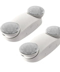 Two Pack White LED Emergency Lights With Battery Backup, Two Head Adjustable Emergency Lighting Fixtures Built For Home Use