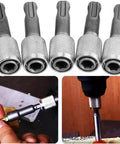 SDS Plus Drill Chuck Adapter to 6.35mm One Quarter Inch Hex Socket Converter for Electric Hammer Drills Heavy Duty 5 Pack Durable Steel Expands Tool Range