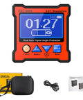 Dual Axis Digital Protractor With Five Face Magnetic Base 0.01 Degree Resolution Digital Level Inclinometer display
