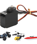 Badass 10g Metal Gear Micro Servo Featuring Solid Core Motor And Lightning Fast Digital Response For 450 Rc Helicopter Builds And Tight Control Upgrades That Go Hard On The Field, side view with colorful wires.