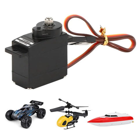 Badass 10g Metal Gear Micro Servo Featuring Solid Core Motor And Lightning Fast Digital Response For 450 Rc Helicopter Builds And Tight Control Upgrades That Go Hard On The Field, side view with colorful wires.