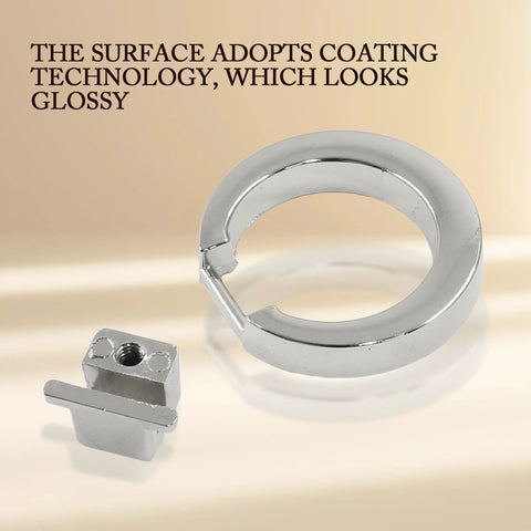 Two Pack Silver Ring Drawer Pulls For Cabinets And Furniture, 1.57 Inch Diameter O Type Metal Pull with glossy finish