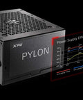 Beefy 450 Watt Computer Power Supply With 80 Plus Bronze Efficiency showing efficiency graph and design details.
