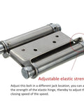 Two Piece Silver Alloy Door Hinges Rusty For Heavy Duty Wooden And Aluminum Doors With Silent Hydraulic Buffer And Soft Close Action