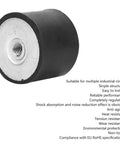 4 Pack Anti Vibration Bobbin Isolators For Automotive Heavy Machinery And Fitness Equipment Rubber Damper Absorbers NR SBR NBR CR EPDM SIL PU Materials DD40x30 M10 Mounting Options, black M10 rubber bobbin isolator