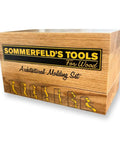 Heavy Duty Architectural Molding Router Bit Set For Skilled Woodworkers Crafting Knockout Baseboards Door Casings And Chair Rails, wooden box with molding designs.