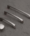 Two Pack Three And Three Quarter Inch Kitchen Cabinet Handles Brushed Satin Nickel Drawer Pulls, Heavy Duty Zinc Alloy Hardware