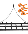 Beefy Heavy Duty 4 Ft Driveway Grader Power Rake With 4 Ft Chain, Tow Behind Drag Harrow For Gravel and Soil, land leveler