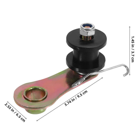 Top Tier Zacks Motorcycle Chain Tensioner Kit With Durable Roller And Anti-Slip Grip Design For Off Road Bikes Perfect For Smashing Riders Who Want Easy Install And Rock Solid Performance To Keep Their Driveline Tight No Slack Allowed. black roller tensioner, 9.5 cm arm