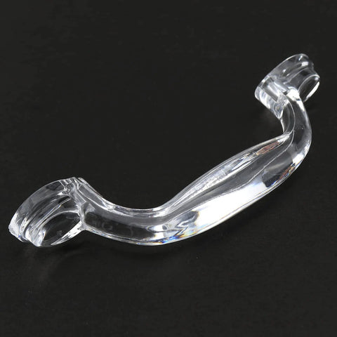 Self Adhesive Transparent Acrylic Drawer Knobs 2 Pack Glass Look Dresser Pull Handles Crystal Clear Finish No Drilling