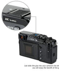 Deluxe Metal Thumb Up Grip For Fujifilm X Pro 3 X Pro 2 X Pro 1 Mirrorless Cameras With Hot Shoe Mount attached on camera