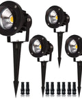20W Led Outdoor Landscape Spotlight Kit With Stake Waterproof 12V To 24V AC DC Low Voltage Garden Lighting For Trees And Flags Ultra Warm 3000K 4 Pack