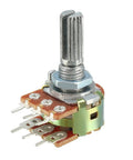 Dual Turn 20K Ohm Variable Resistor Potentiometer With Rotary Carbon Film Taper 6 Pin Precision Pot For Audio And DIY Projects