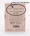 Rear view of Bentley Pollinator Mix Ready-To-Sow Wildflower Seeds Packets with custom message area for butterfly gardens.