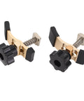 Heavy Duty 2Pcs T Track Hold Down Clamps With Quick Release Knobs For CNC Router And Engraving Machine, aluminum clamps with black knobs.