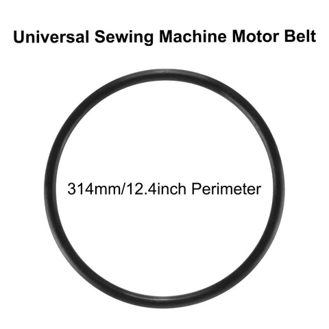 Universal Sewing Machine Motor Stretch Belt 314mm Perimeter 12.4 Inch 5mm Thick Nitrile Rubber Built Tough For Smooth Power Transmission