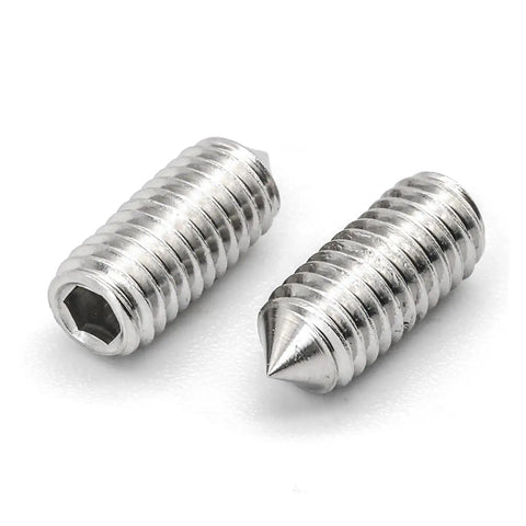 Rock Solid Hexagon Socket Set Screws With Cone Point Tips For Heavy Duty Locking And Assembly Crafted From Rust Resistant 304 Stainless Steel In M2 To M12 Din914 Sizes For Smooth No Sweat Installation
