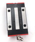 Beefy 500mm Long 25mm Linear Rail Guide Kit With HGR25 Rail And Two HGH25CAZAC Square Rail Blocks Preload Precision Heavy Load Support Ultra Smooth Glide For Precise Motion In CNC Automation And Bench Projects, square rail block close-up
