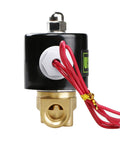 Three Eighths Inch Electric Solenoid Valve 24VAC Normally Closed Brass Body With Viton Seal Built Tough For Air Water Fuel Gasoline