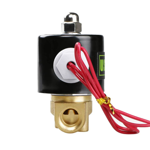 Three Eighths Inch Electric Solenoid Valve 24VAC Normally Closed Brass Body With Viton Seal Built Tough For Air Water Fuel Gasoline