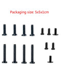 14 Piece Metal Screw Set For Steam Deck Back Cover And Rear Housing With Cooling Fan Screws Game Console Repair Kit Replacement Screws For Durable Secure Assembly, black metal screws, packaging size 5x5x1cm