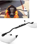 Inflatable Kayak Stabilizer Outrigger Kit for Canoes and Boats White Lightweight Portable Ready to Roll Design attached to kayak