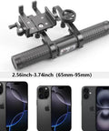Beefed-Up 2400 Lumen Bicycle Headlight With 10000mAh Battery Pack, Handlebar Extender, Aviation Aluminum Alloy, Phone Mount