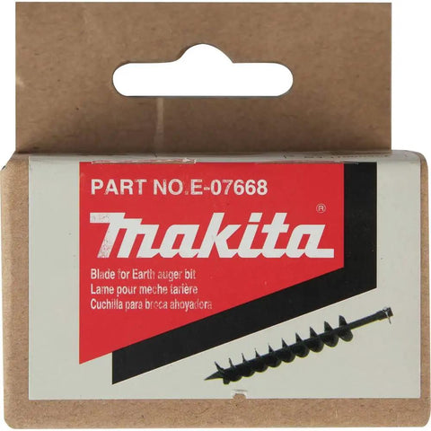 Packaging of Makita blade for 4 Inch Earth Auger Drill Bit Blade Set With Replaceable Blades For Extended Life Built To Last