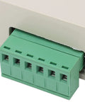 Close-up of PWM To Voltage Module For Industrial Automation, 0-10V Analog Output, 24V Input, featuring green terminal connection