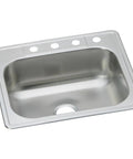 Single Bowl Top Mount Stainless Steel Kitchen Sink 25 x 22 Inch 8 Inch Deep 20 Gauge Drop In Design Fits 30 Inch Cabinets Durable Everyday Workhorse for Busy Homes showing top view