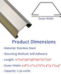 Silver Blue Cable Raceway Concealer Self Adhesive Wires Management Cover dimensions and stainless steel material