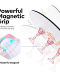 Aurora Pink Magnetic Nail Stand Set For Press On Nails With 10 Chess Shaped Magnetic Holders Anti Slip Metal Base